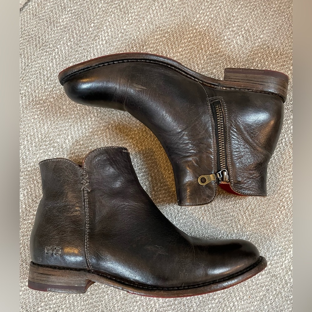 BedStu Yurisa Rustic Black Ankle Western Style Bootie 8.5